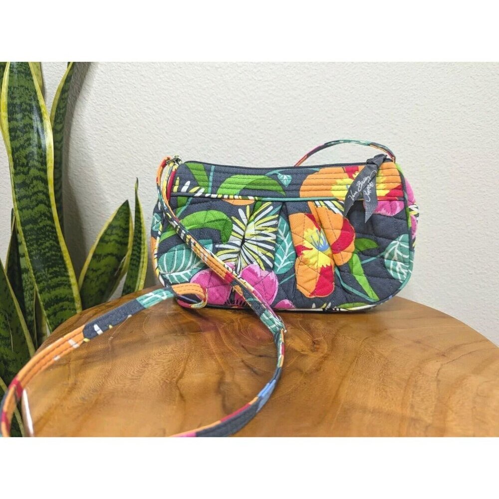 Vera Bradley Crossbody Purse Jazzy Blooms Small Bag Quilted Cotton Floral